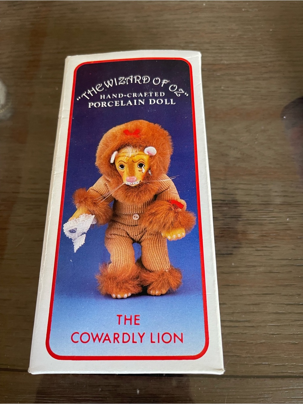The Cowardly Lion Hand-Crafted Porcelain Doll - Brown